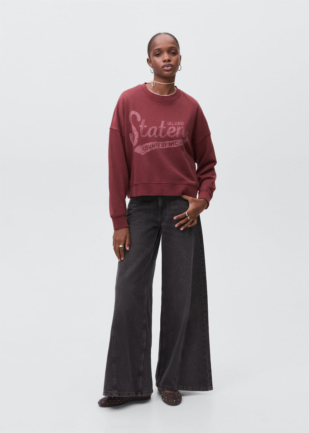 Printed cotton sweatshirt – Bild 5